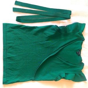 Summer weight flutter sleeve sweater